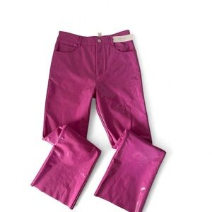 Sophie Rue Y2K Barbie pink vinyl leather straight leg pants small